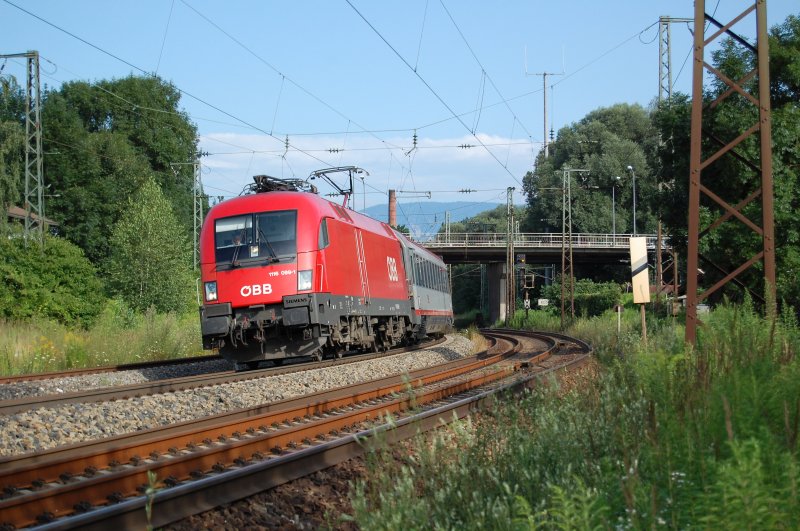 Die BR 1116 099-1 der �BB am 17.7.09 mit einem