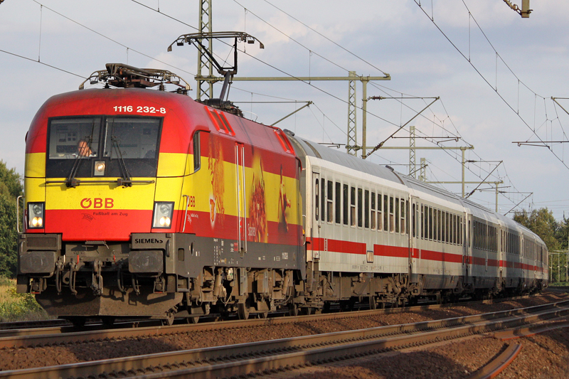 The Spain Taurus 1116 232-8 with IC at 2082 Königsee