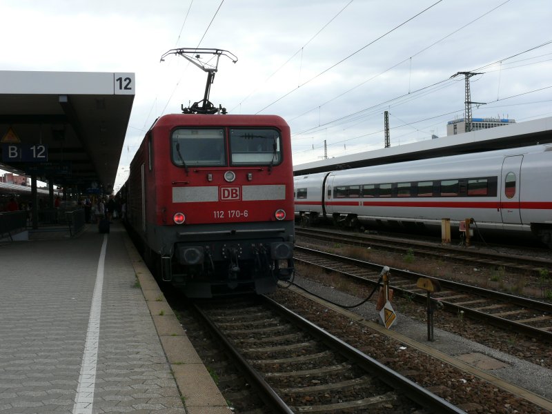 112 170 mit der RB nach W�rzburg Hbf in N�rnberg