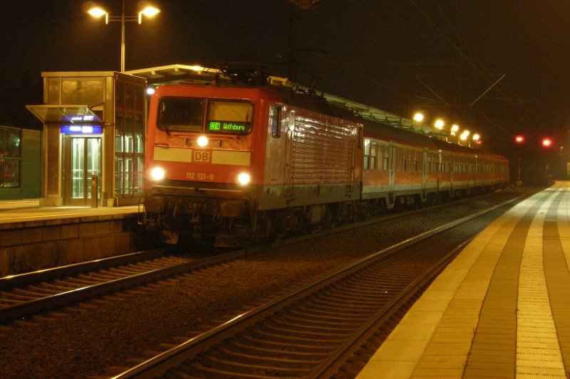 112 131 mit dem RE nach Wolfsburg in Lehrte 