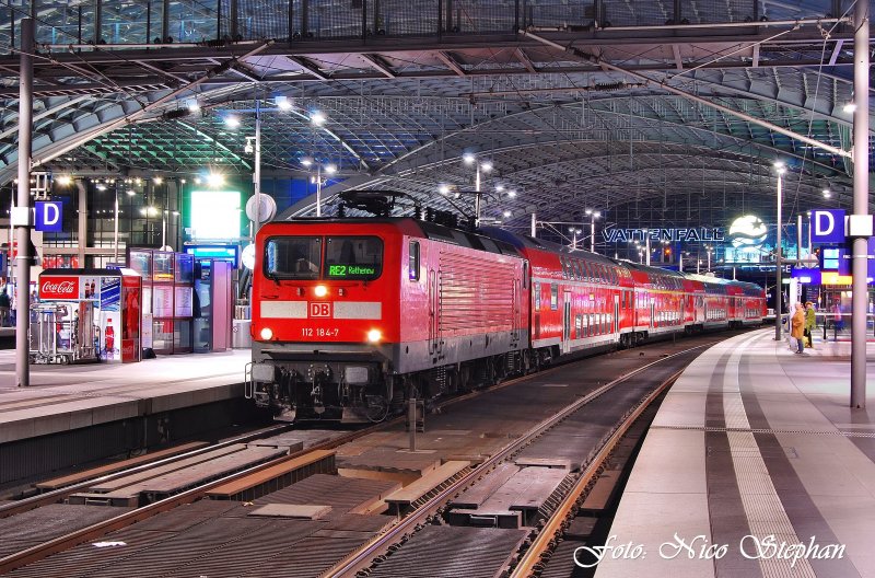 112 184-7 mit RE 38148 Cottbus Hbf. - Rathenow im