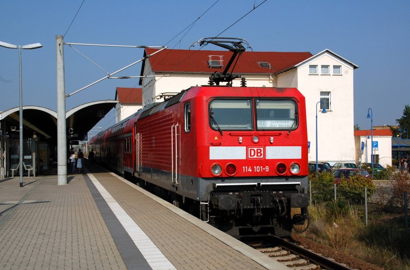 114 101 ist am 20.09.09 mit einer RB in Bitterfeld
