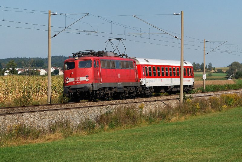115 350 mit PbZ 1960 bei Kutzenhausen (08.09.2009) 