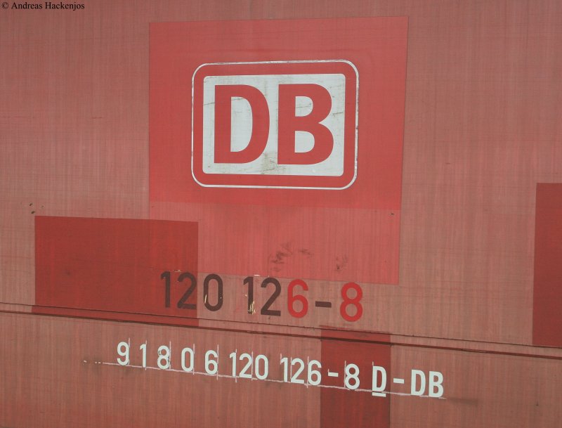 120 126 gleich einen Flickenteppich. Interessant ist ihre UIC Nummer.Da
