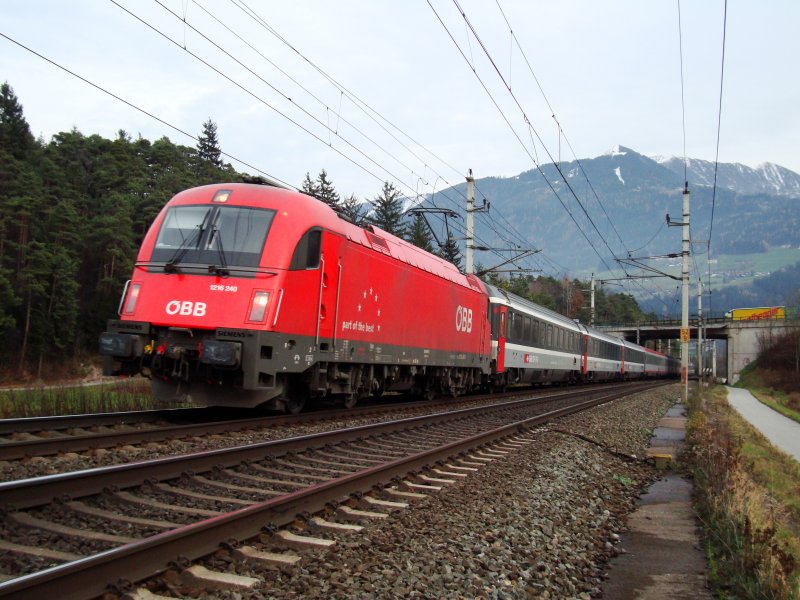 On 18.11.2008 had the BR 240 in 1216 to EC