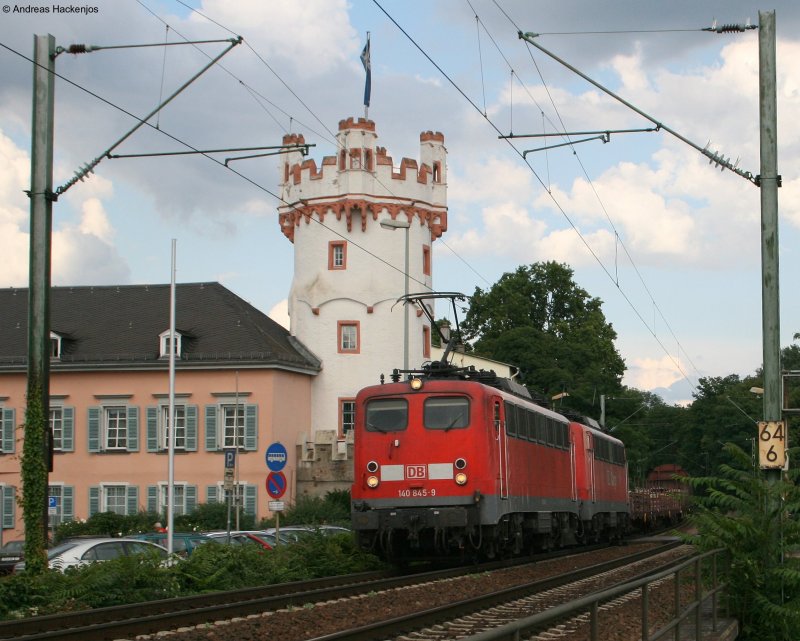 140 845-9 und 834-3 mit einem Mischer Richtung Koblenz