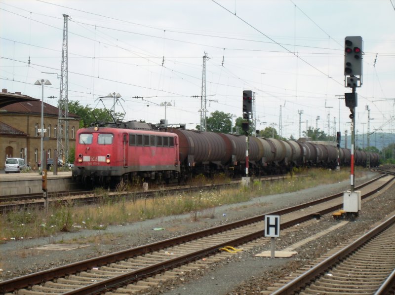 Am 16.07.2008, fuhr 140 173- 6, mit einem Kesselwagenzug, durch