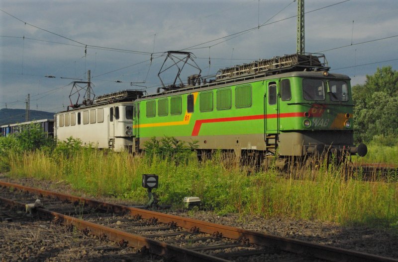 Locomotive 61 and 50 of the WAB Eoas pull a