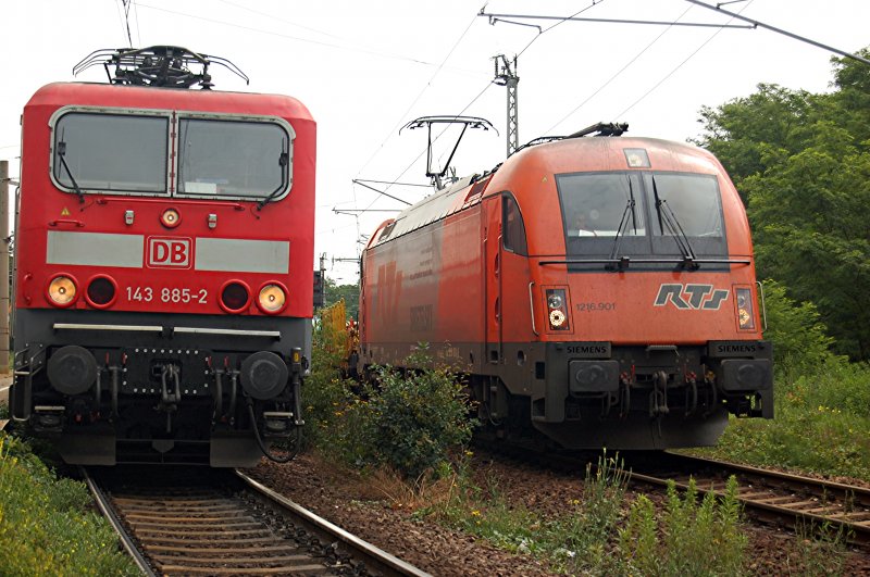 16/06/2009 in Elsterwerda-Biehla 143885-2 RB with 31 and 901 RTS