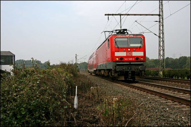 The Düsseldorf 143 588 continues with the RB56 (RB 39