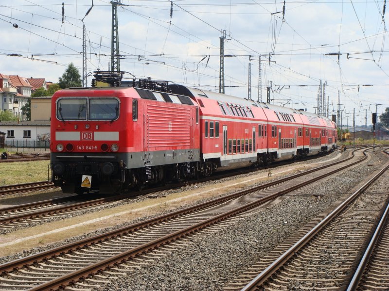 143 841 am 06.08.2009 in Rostock Hbf (automatically translated, Powered
