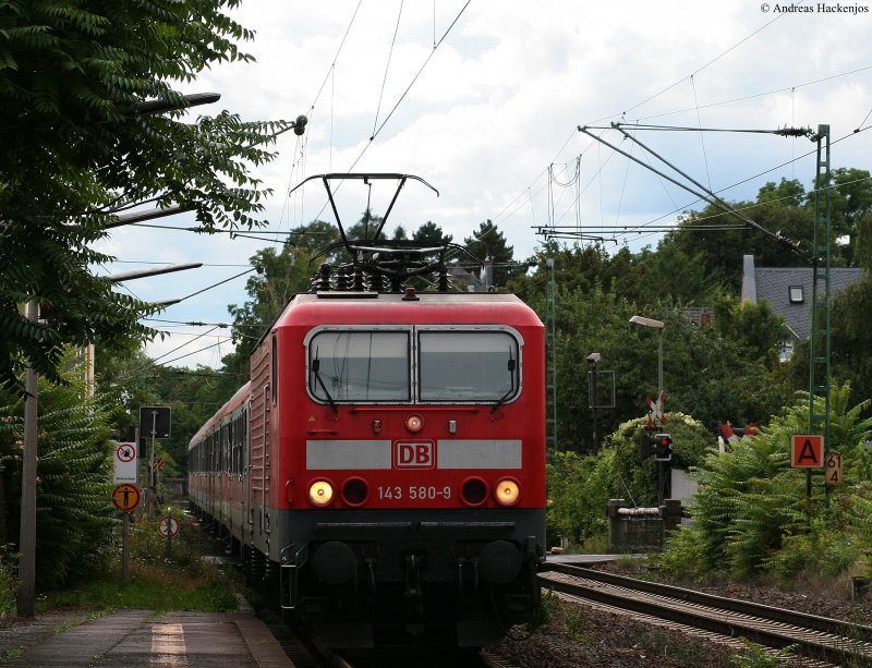 143 580-9 mit der RB 15535 (Assmannshausen-Wiesbaden Hbf) in Geisenheim