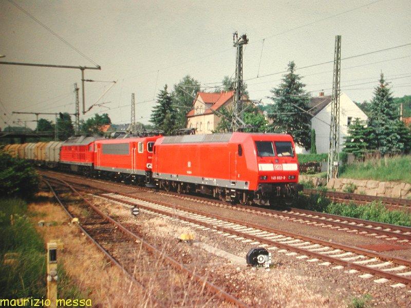 145 032 + 155 + 232 - Niederau - 17/05/2002