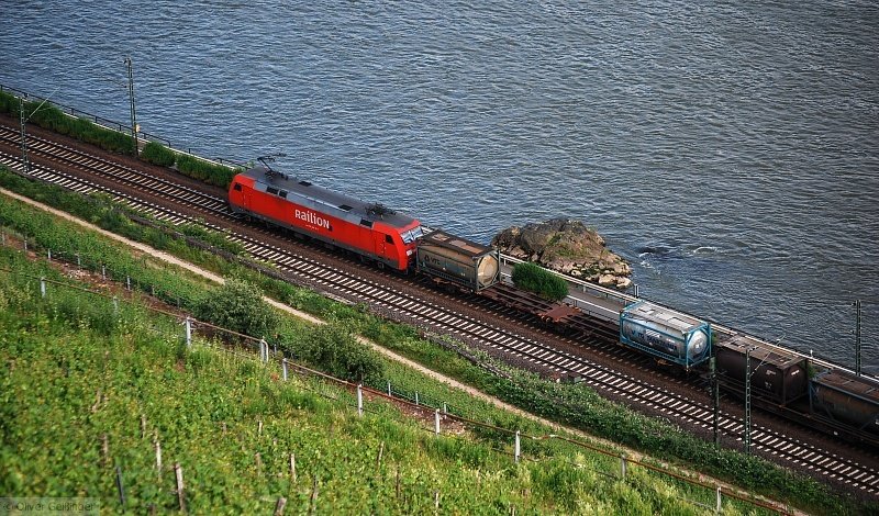 Main railway romance (Middle Rhine Valley). The Costa Rhenania "along