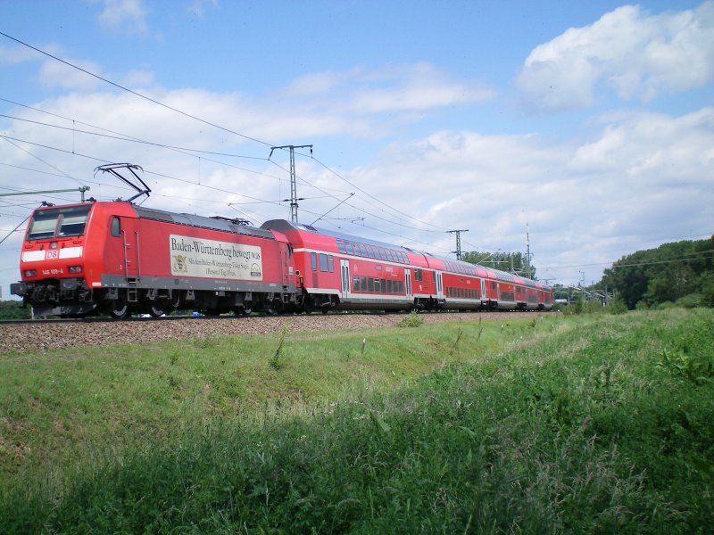 Nachschuss auf den IRE nach Karlsruhe.bei Baden-Baden am 16.05.09 