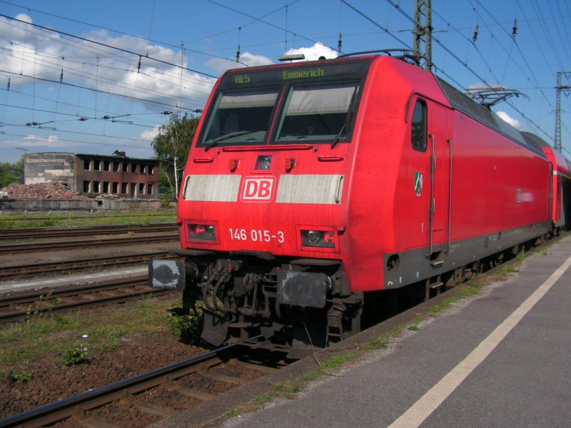 Local train waiting at Emmerich on the return trip to