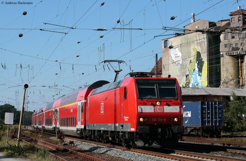 146 132-6 mit dem RE 4425 (Bremen HbfHannover Hbf) in