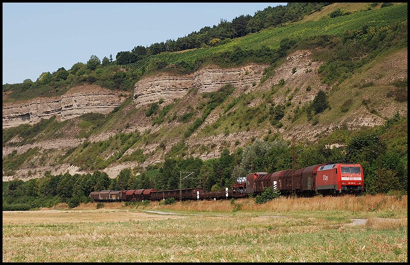 Diese 152er wurde im August 2008 mit ihrem G�terzug bei