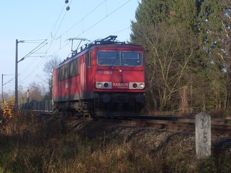 155 008-6 H�he Peine am 17.11.2008 