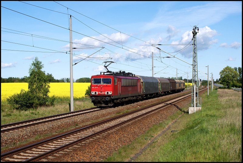 155117-5 passes with 45 503 FE-Sassnitz Mukran Seddin 12.05.2009 Martensdorf