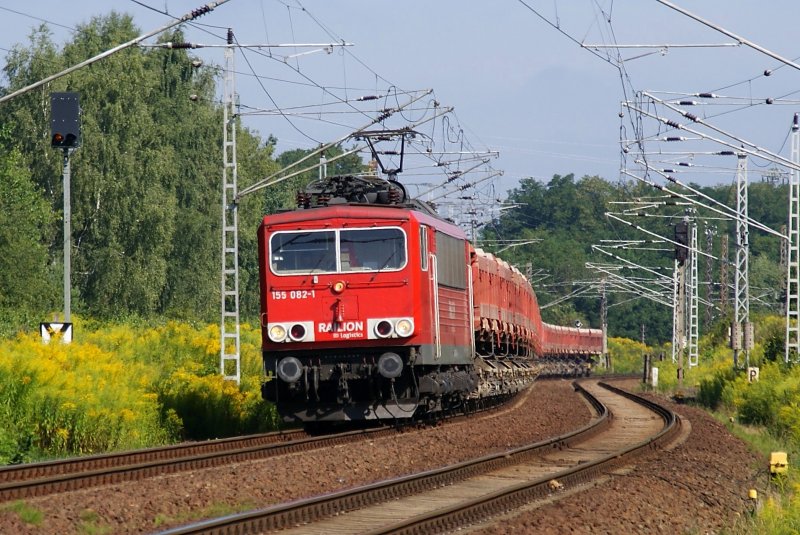 155 082 ca. 700m vor Bhf. Blankenfelde bei Berlin 