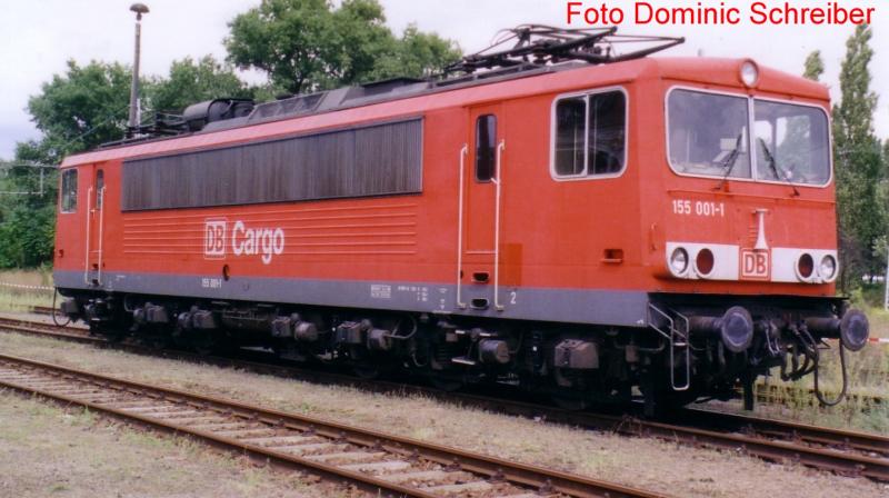 Br.155-001-1 at the Berlin Schöneweide 21.08.2004. (automatically translated, Powered by