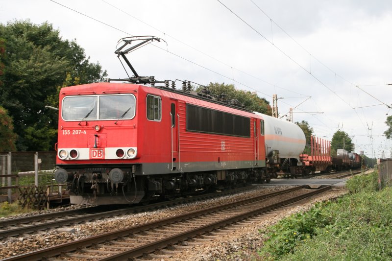 155 207-7 am 4.9.09 am B� in Gelsenkirchen Bismarck. 