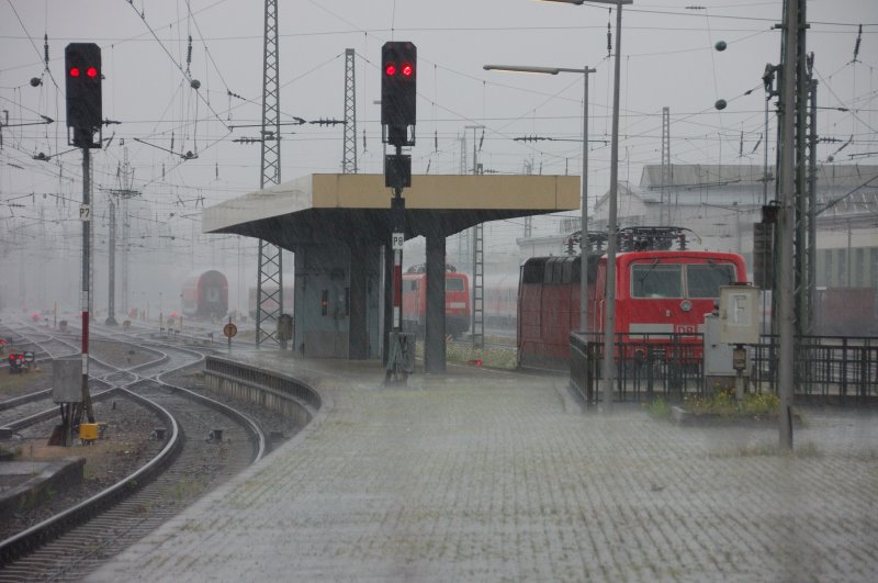 Land unter in Basel-Bad. Reichlich 70 Liter in der Stunde