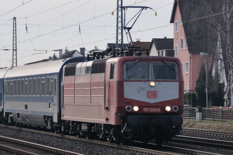 181 215-5 im Lokportrait. (02.02.09, Bensheim, KBS 650). 