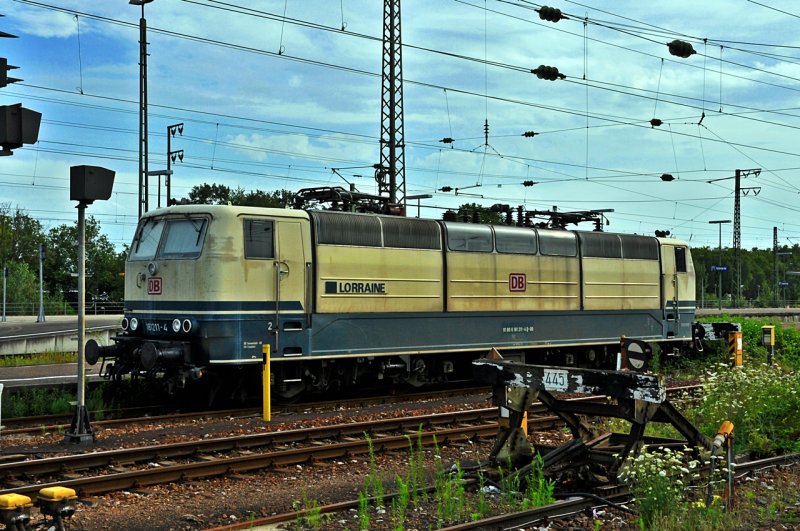  LORRAINE 181 211 abgestellt im Karlsruher Hbf am 22.07.09 