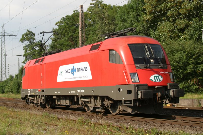 ITL 1116 233 passes on 03.08.2009 Ratingen-Lintorf (automatically translated, Powered