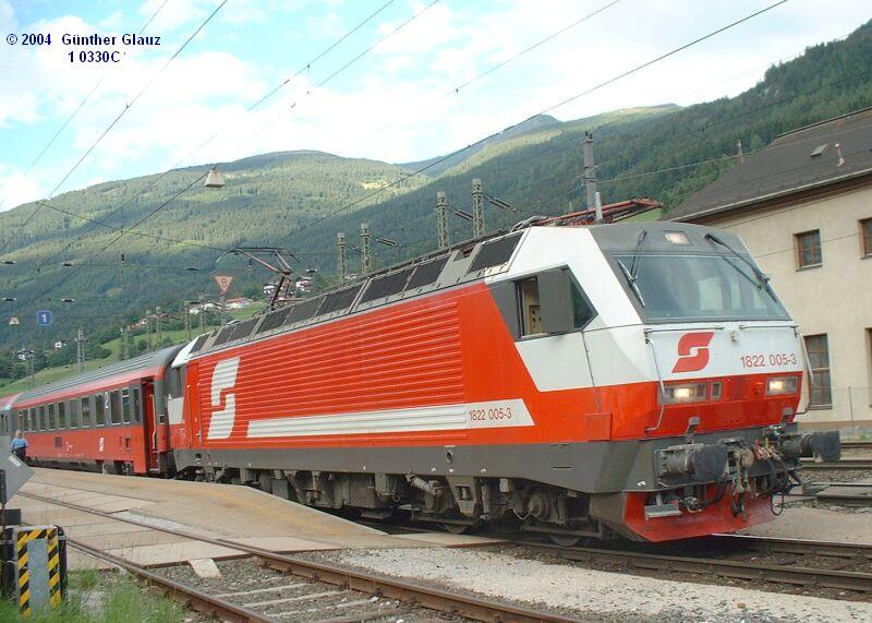 E 1873 Innsbruck - Fortezza - Lienz �BB locomotive 1822