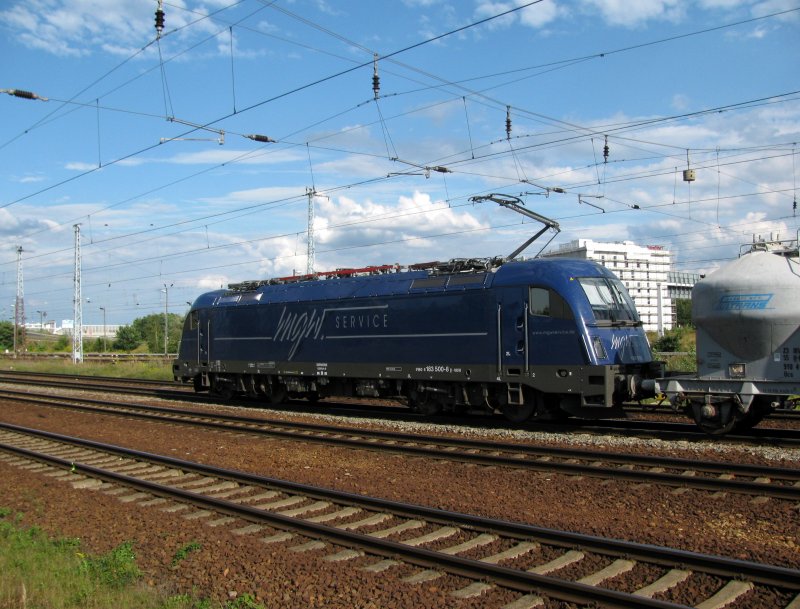 183 500-8 der MGW mit dem EGP Zementzug am 28.08