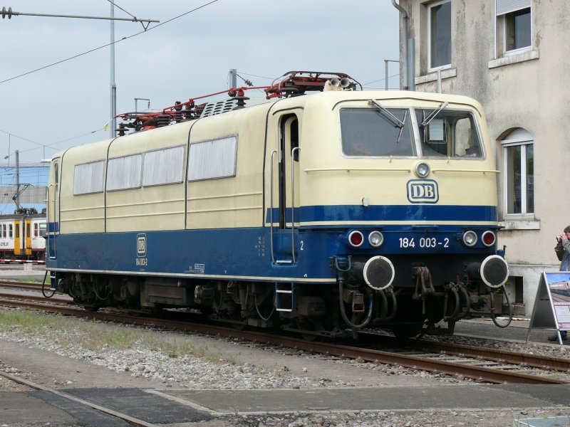 150 Jahre Eisenbahn in Luxembourg. Auch die 184 003-2 geh�rte