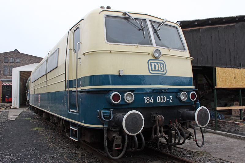 Die 184 003-2 im DB Museum in Konblenz-L�tzel, am 08,08,09
