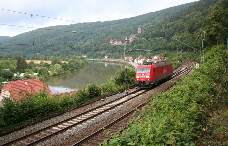 Lokfahrt with 185209-4 to Neckarsulm on 07/13/2009 at Zwingenberg. (automatically