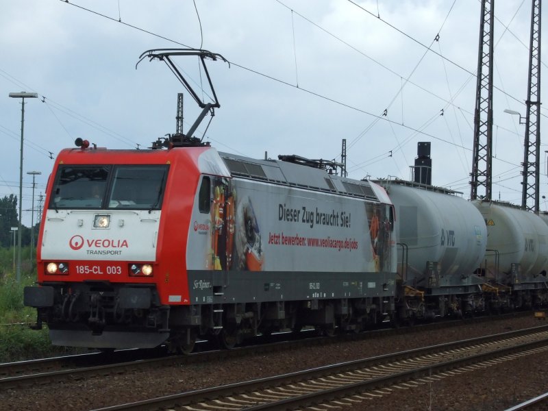 185 003 am 07.26.2009 in Duisburg-Bissingheim (automatically translated, Powered by