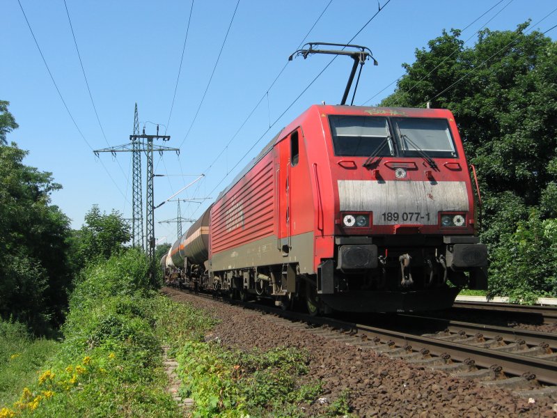 189 077 zieht am 01.07.2008 einen gemischten GZ bei K�ln