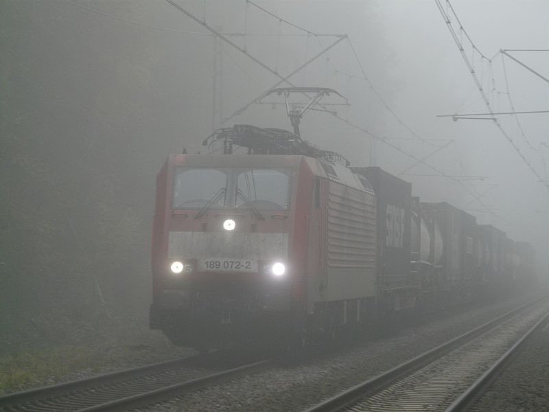 What weather ... this engine roars through the dense fog