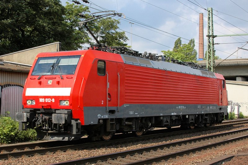 189 012 am 28.08.09 in Hamburg-Harburg, leider ist die Nummer