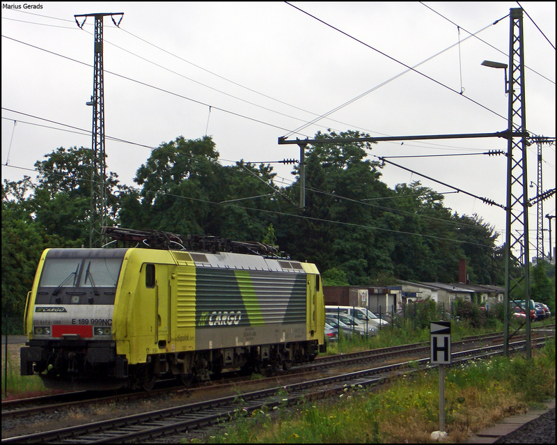 189 999 steht abgestellt am M�nchengladbacher Hbf 23.7.2009 