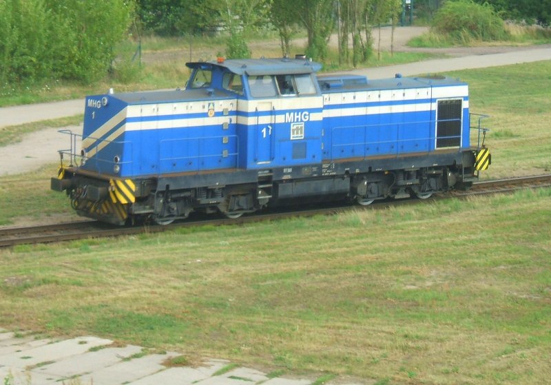 Lok Nummer 1 der Magdeburger Hafenbahn in Magdeburg-Eichenweiler am 04.08.08