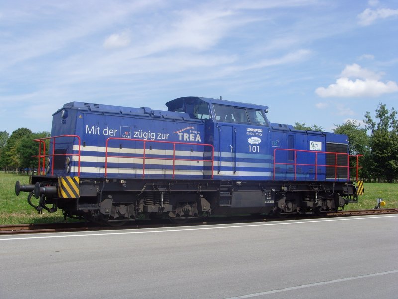 Die M�llzuglok (Ex DB 202 423-0) der TREA M�llverbrennungsanlage in