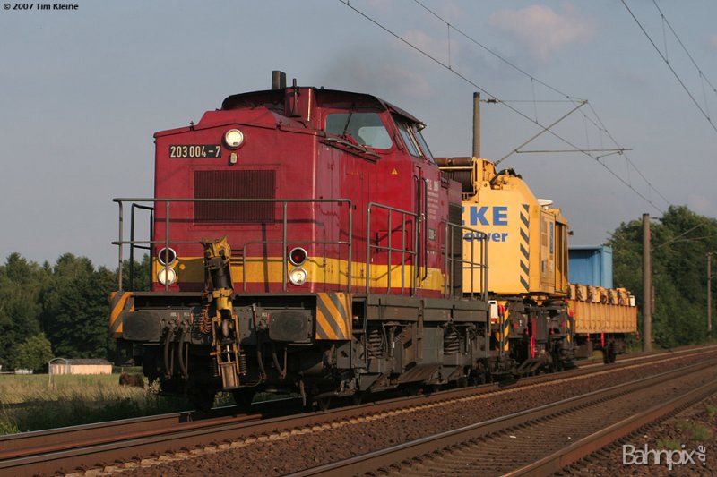 AVG 203 004 on 19.06.2007 at Buchholz (North Heath). www.bahnpix.de