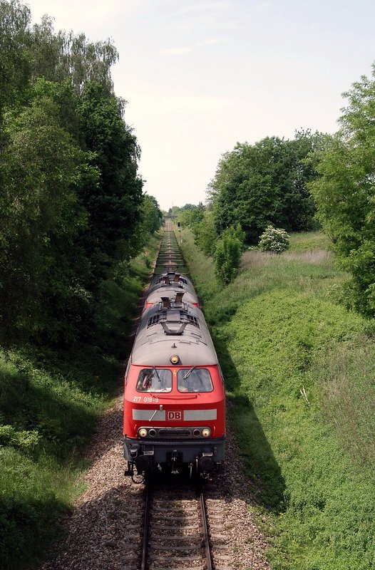 217 019 xxx and 217 with the Müllzug to Kastl