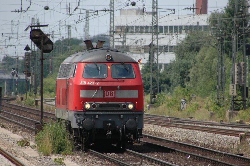 The Mühldorfer 218 423 on 27.06.2008 on the way home