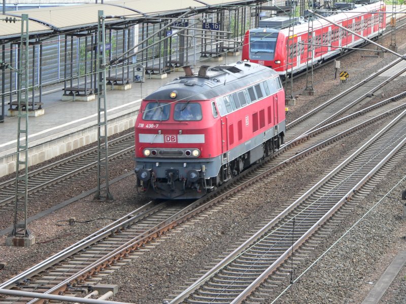 Am 31.Mai 2009 durchquerte die 218-430 auf der SFS den