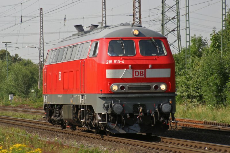 218 813 durchf�hrt am 3.8.09 mit frischer Lackierung Ratingen-Lintorf 