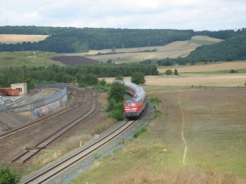 Regionalexpress nach Hannover mit Schiebelok 218 449 (17.7.2007) 