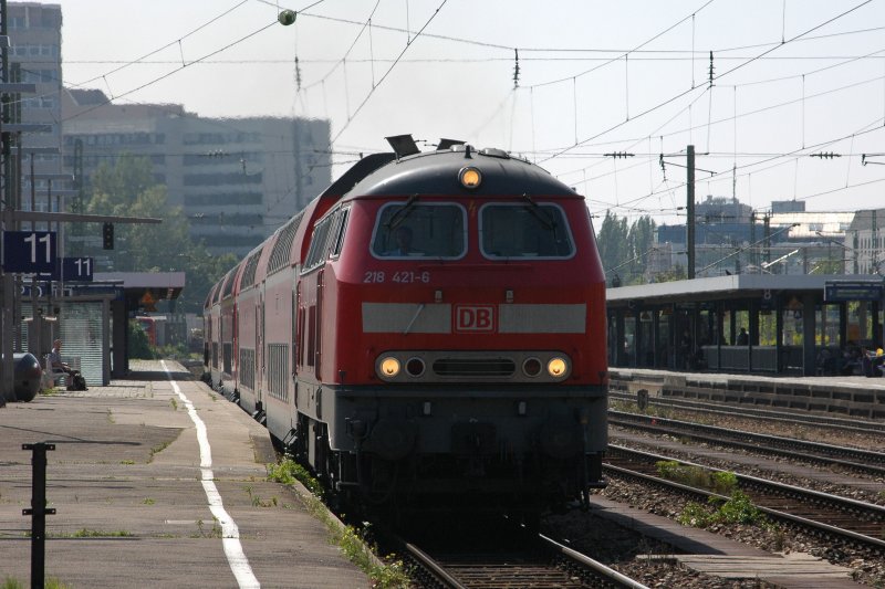 218 421 am 30.08.08 mit dem RE nach M�hldorf in